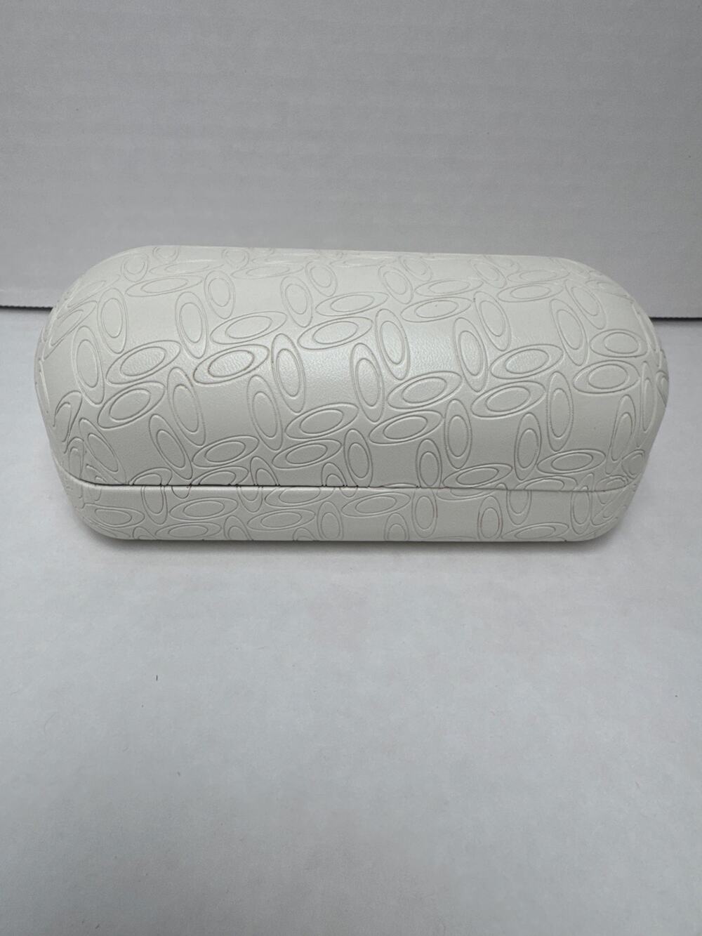 Oakley Sunglasses Hard Clamshell Case White Embossed Logo Large